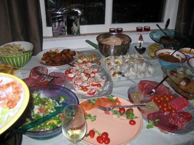 Eten wat over bleef